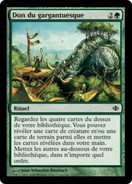 Don du gargantuesque, carte Magic ALA 132 — extension Les éclats d'Alara