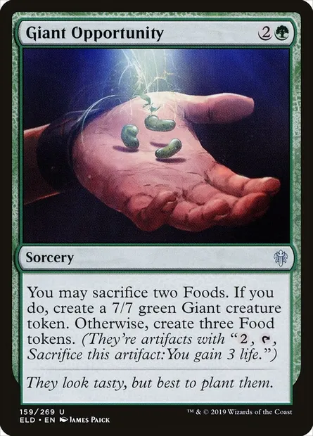 Giant Opportunity, Magic card ELD 159 — Throne of Eldraine set
