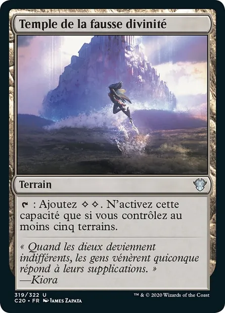 Temple de la fausse divinité, carte Magic C20 319 — extension Commander 2020