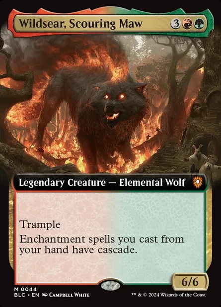 Wildsear, Scouring Maw, Magic card BLC 44 — Bloomburrow Commander set