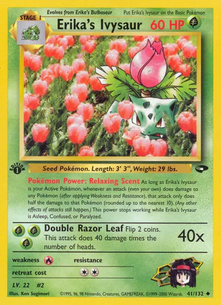 Erika's Ivysaur, Pokémon card GC 41 — Gym Challenge set