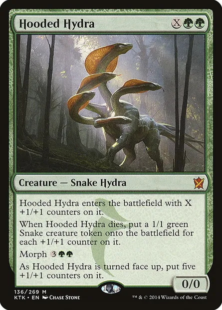 Hooded Hydra, Magic card KTK 136 — Khans of Tarkir set