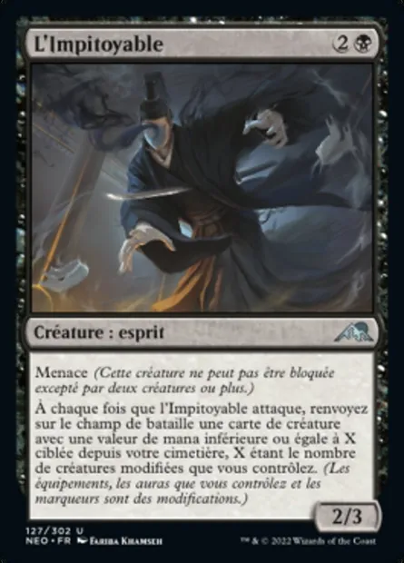 L'Impitoyable, carte Magic NEO 127 — extension Kamigawa: La Dynastie Néon