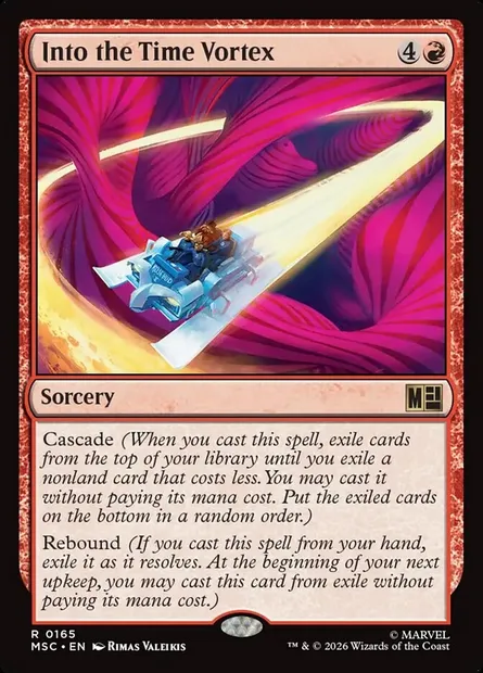 Into the Time Vortex, Magic card MSC 165 — Marvel Super Heroes Commander set