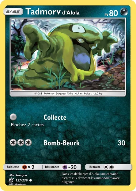 Tadmorv d’Alola, carte Pokémon UNM 127 — extension Harmonie des Esprits