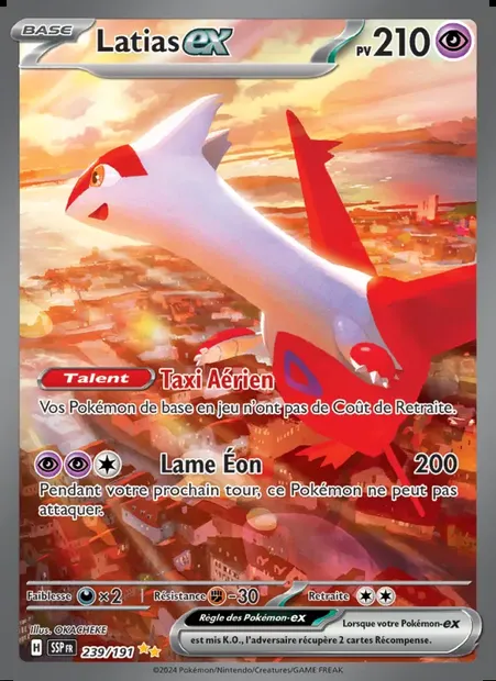 Latias-ex, carte Pokémon SSP 239 — extension Étincelles Déferlantes