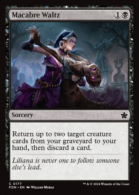 Macabre Waltz, Magic card FDN 177 — Foundations set