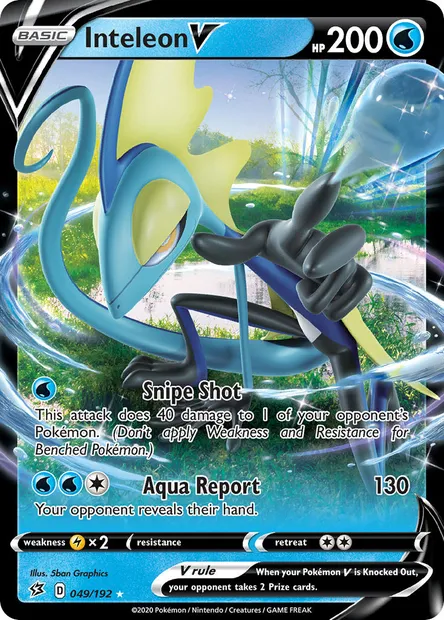 Inteleon V, Pokémon card RCL 49 — Rebel Clash set