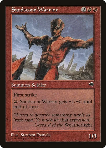 Sandstone Warrior, Magic card TMP 199 — Tempest set