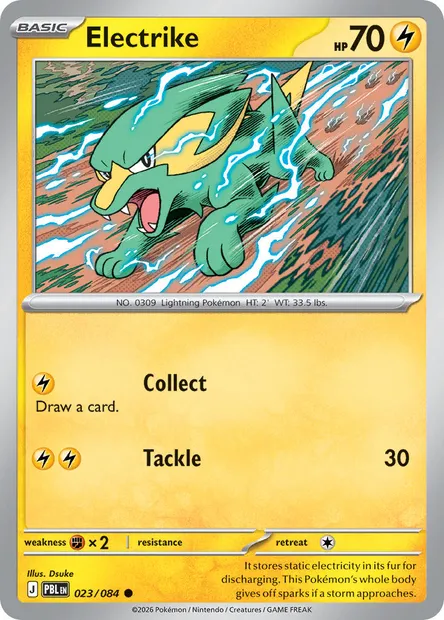 Electrike, Pokémon card PBL 023 — Pitch Black set