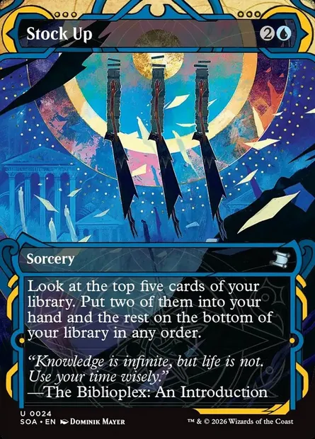 Stock Up, Magic card SOA 24 — Secrets of Strixhaven Mystical Archive set