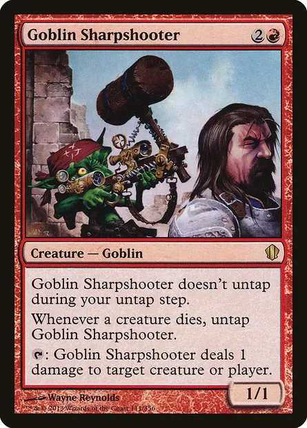 Goblin Sharpshooter, Magic card C13 111 — Commander 2013 set