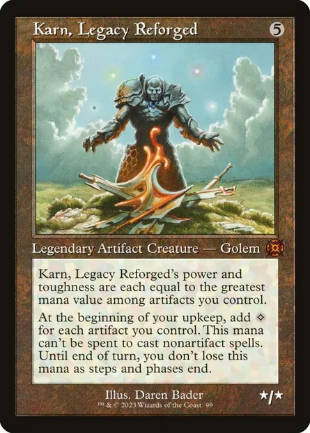 Karn, Legacy Reforged, Magic card MAT 99 — March of the Machine: The Aftermath set