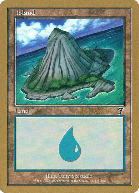 Île, carte Magic WC01 ab335a — extension World Championship Decks 2001