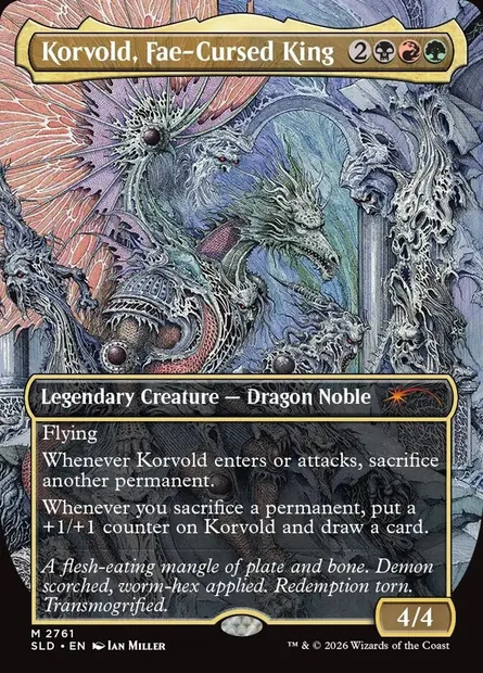 Korvold, Fae-Cursed King, Magic card SLD 2761 — Secret Lair Drop set