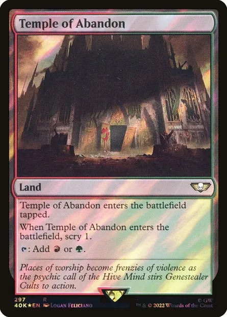Temple de l'abandon, carte Magic 40K 297★ — extension Warhammer 40,000 Commander