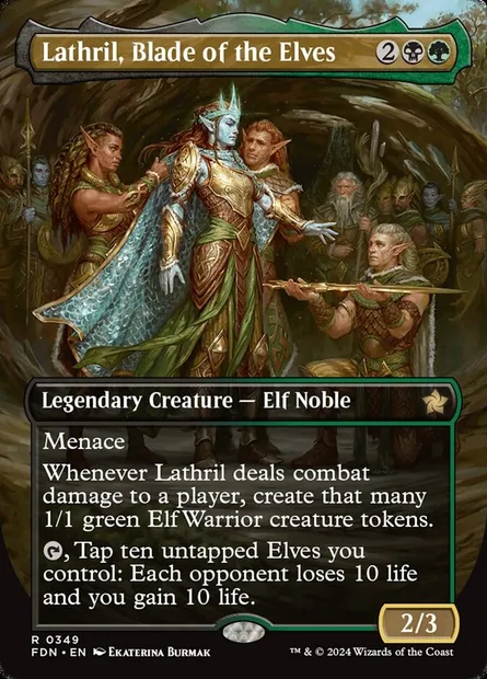 Lathril, Blade of the Elves, Magic card FDN 349 — Foundations set