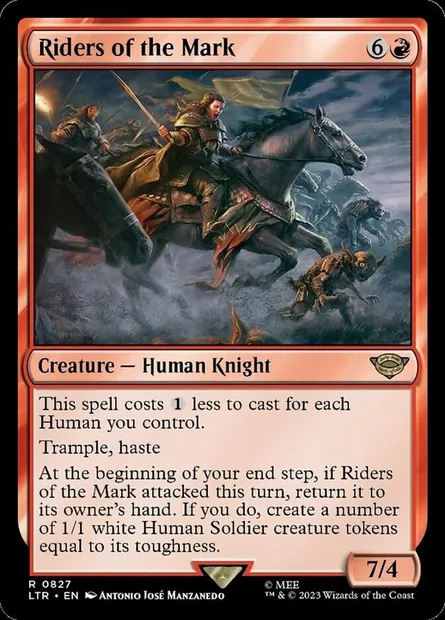 Riders of the Mark, carte Magic LTR 827 — extension Le Seigneur des Anneaux : chroniques de la Terre du Milieu