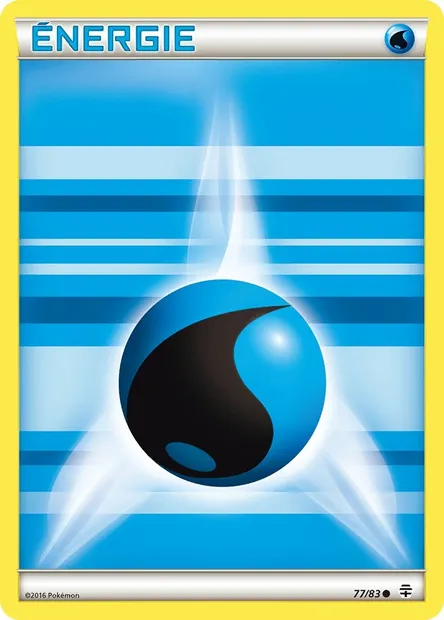 Énergie Water de base, carte Pokémon GEN 77 — extension Générations