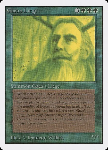 Gaea's Liege, Magic card 2ED 197 — Unlimited Edition set