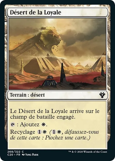 Désert de la Loyale, carte Magic C20 268 — extension Commander 2020