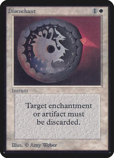 Disenchant, Magic card LEA 18 — Limited Edition Alpha set