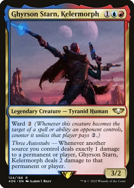 Ghyrson Starn, Kelermorph, Magic card 40K 124 — Warhammer 40,000 Commander set