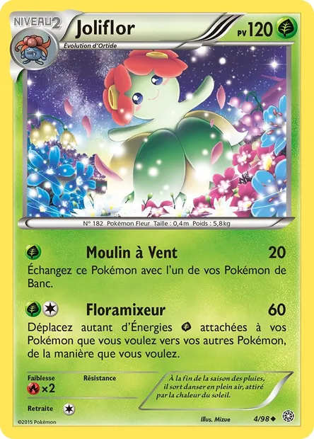 Joliflor, carte Pokémon AOR 4 — extension Origines Antiques