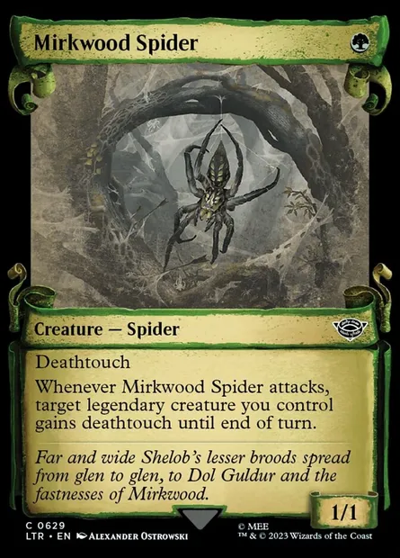 Mirkwood Spider, Magic card LTR 629 — The Lord of the Rings: Tales of Middle-earth set