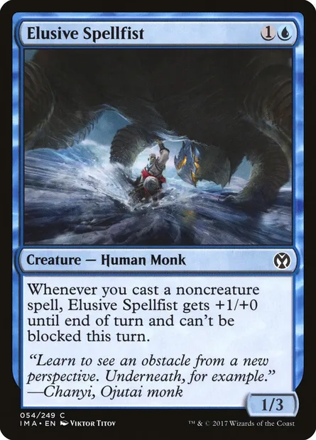Elusive Spellfist, Magic card IMA 54 — Iconic Masters set