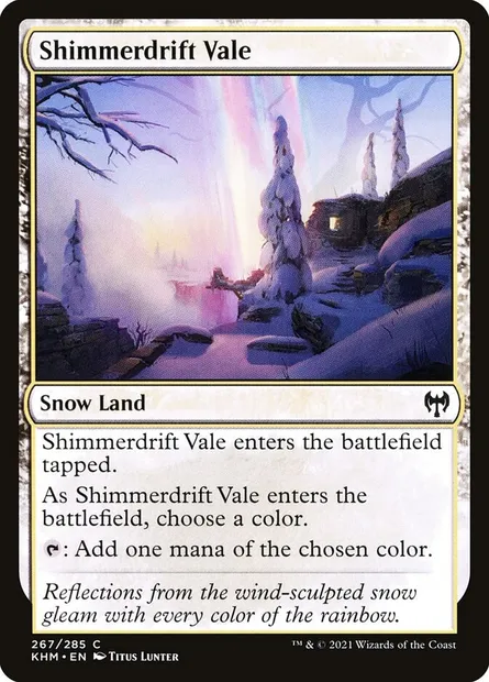 Shimmerdrift Vale, Magic card KHM 267 — Kaldheim set