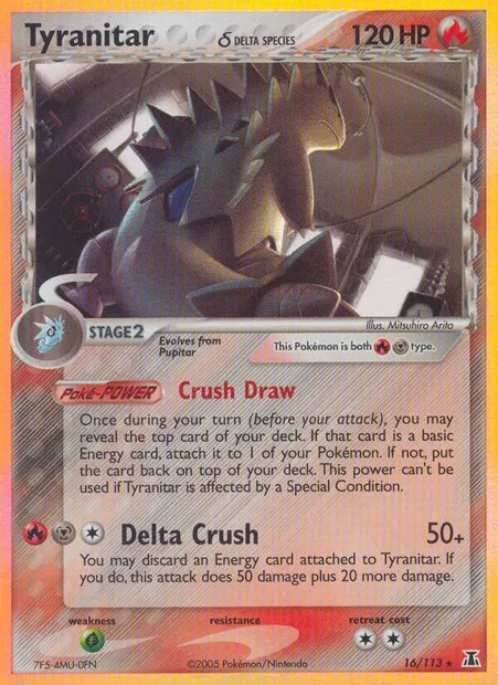 Tyranitar δ, Pokémon card DS 16 — Delta Species set