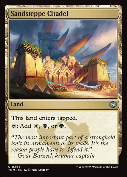 Sandsteppe Citadel, Magic card TDM 266 — Tarkir: Dragonstorm set