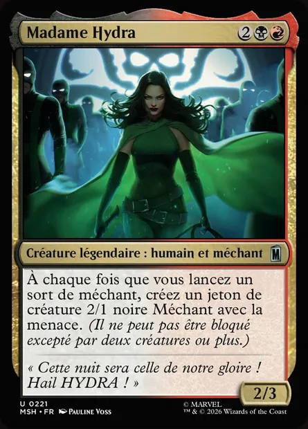 Madame Hydra, carte Magic MSH 221 — extension Marvel Super Heroes
