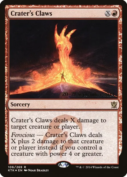 Griffes du cratère, carte Magic PKTK 106s — extension Khans of Tarkir Promos