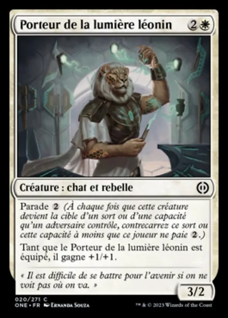 Porteur de la lumière léonin, carte Magic ONE 20 — extension Tous Phyrexians