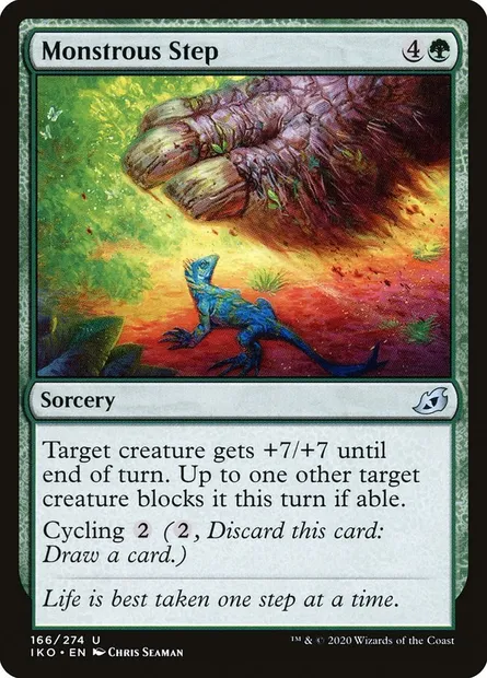 Monstrous Step, Magic card IKO 166 — Ikoria: Lair of Behemoths set