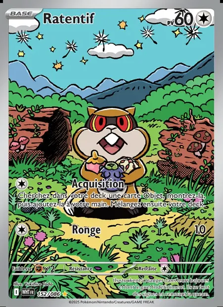 Ratentif, carte Pokémon WHT 152 — extension Flamme Blanche