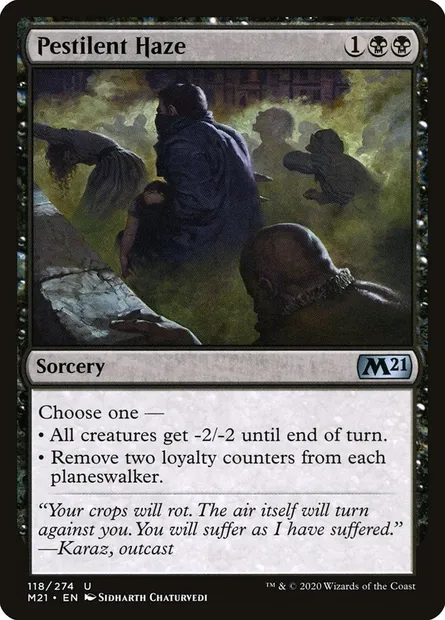 Pestilent Haze, Magic card M21 118 — Core Set 2021 set
