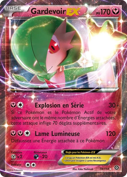 Gardevoir EX, carte Pokémon STS 78 — extension Offensive Vapeur