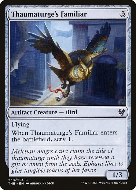 Thaumaturge's Familiar, Magic card THB 238 — Theros Beyond Death set