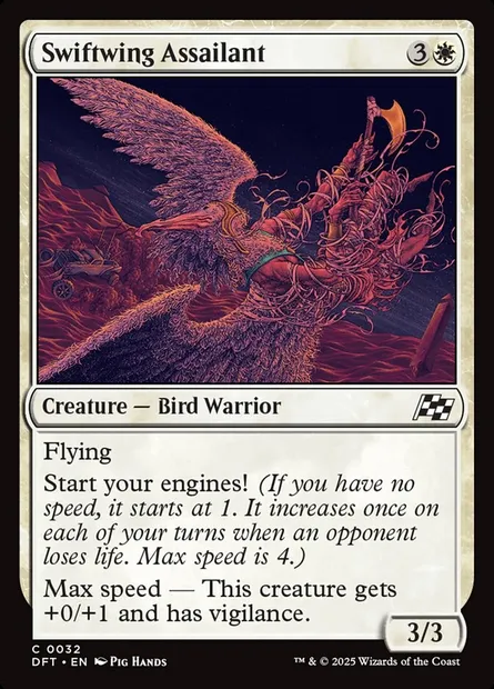 Swiftwing Assailant, Magic card DFT 32 — Aetherdrift set