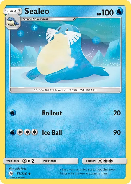 Sealeo, Pokémon card CEC 51 — Cosmic Eclipse set