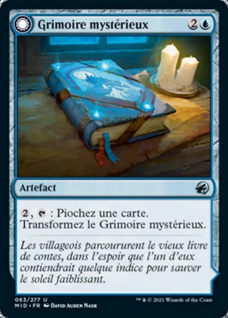 Grimoire mystérieux // Chronique effrayante, carte Magic MID 63 — extension Innistrad : chasse de minuit