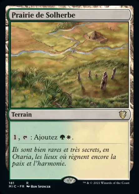 Prairie de Solherbe, carte Magic MIC 181 — extension Midnight Hunt Commander