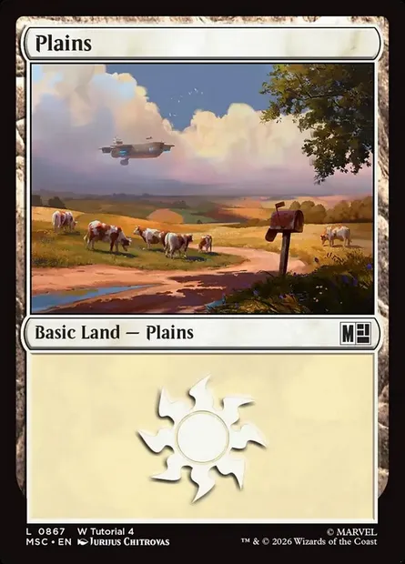 Plains, Magic card MSC 867 — Marvel Super Heroes Commander set