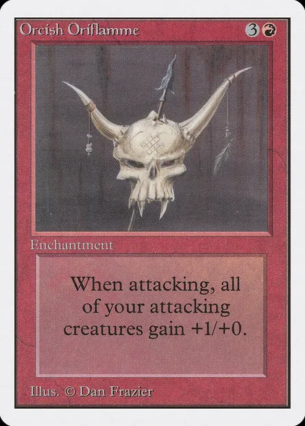 Oriflamme orque, carte Magic 2ED 167 — extension Unlimited Edition