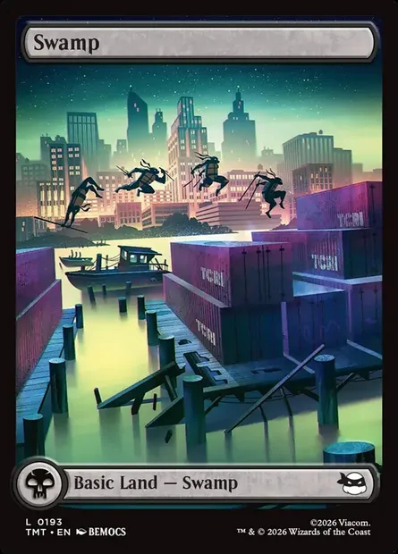Swamp, Magic card TMT 193 — Teenage Mutant Ninja Turtles set