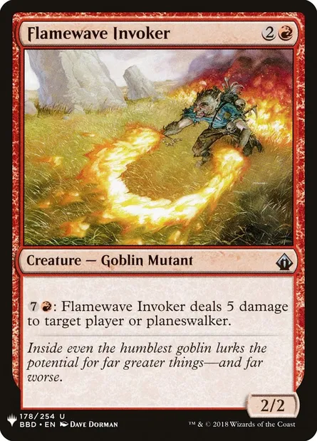 Flamewave Invoker, Magic card PLST BBD-178 — The List set