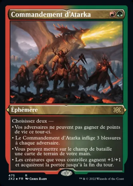 Commandement d'Atarka, carte Magic 2X2 475 — extension Double Masters 2022